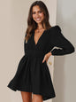 Women's Autumn Dress Pleated Ruffled French Dresses