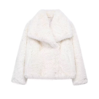 Women's Innovative French Artificial Fur Effect Coats