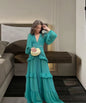 Stylish Ruffled Dress Autumn Split Expansion Dresses