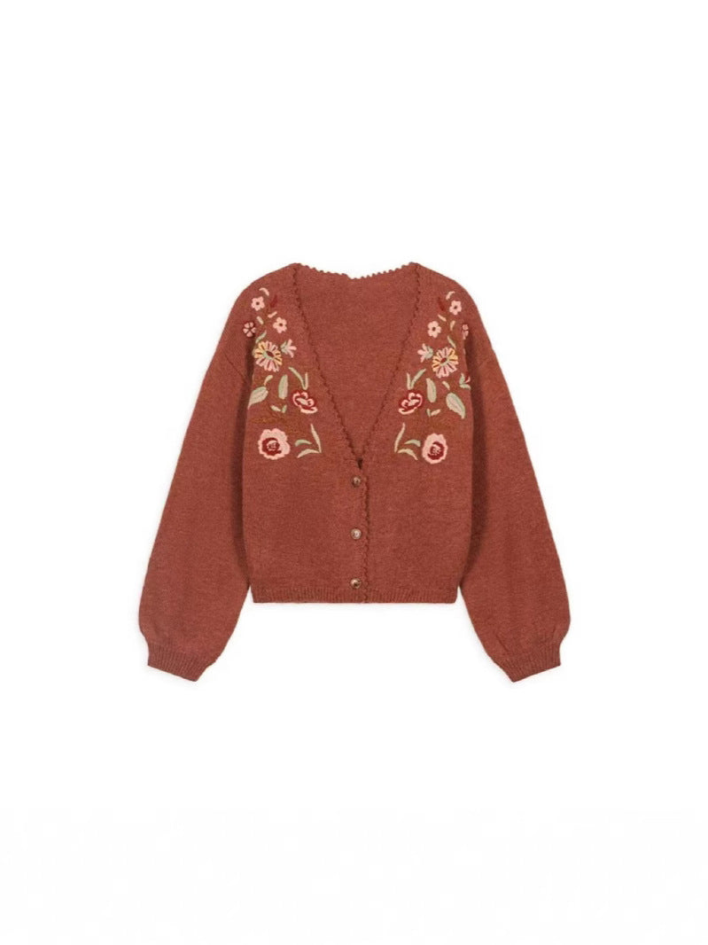 Embroidered Hand Crocheting Lace Knitted With Cardigans
