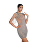 Women's Fashion Wear Tassel Rhinestone Sleeveless Dress Dresses