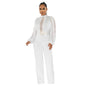 Women's Wear Belt Lace Cutout Solid Color Suits