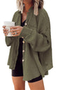 Loose Waffle Casual Shirt Stitching Fashion Blouses