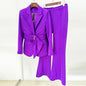 Temperament Irregular Belt Slim Fit Trousers Suits