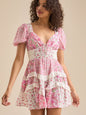 French Retro Blue White Porcelain Floral Dresses