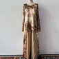 Women's Summer Fashion Printed Shirt Wide Leg Suits