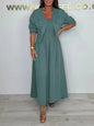 Women's Casual Long Dress Suspender Set Cardigans