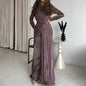 Women's Slim Fit Overlapping Design Dress High Dresses