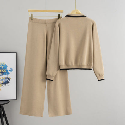 Women's Long Sleeve Lapel High Waist Wide Suits