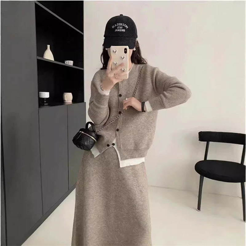 Women's Fashion Fake Two Pieces Contrast Color Suits