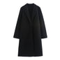Women's Temperament Wild Button Decoration Soft Overcoat Coats