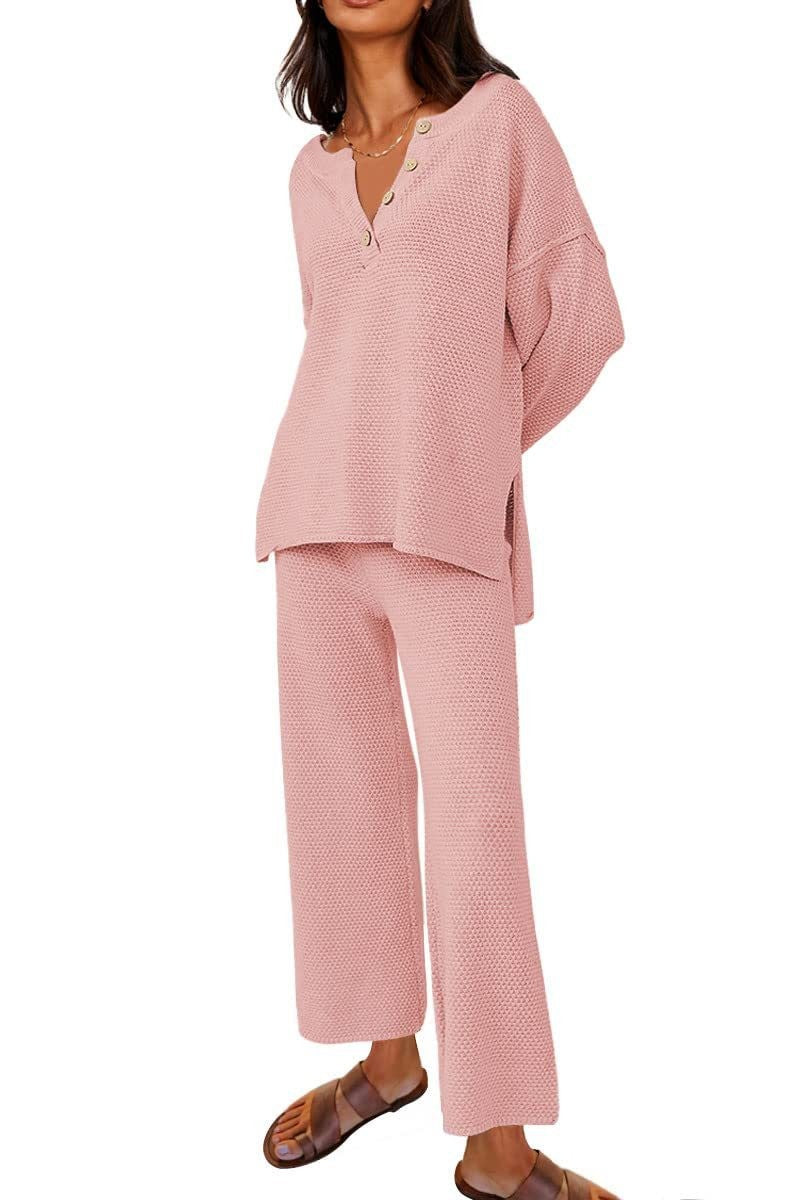 Women's Casual Two-piece Solid Color Fashion Suits