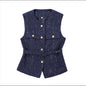 Women's French Design With Belt Sequin Decorative Coats