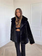 Women's Street Fashion Polo Collar Furry Coats