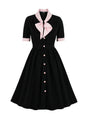 Women's Vintage Style Dress Bow Elegant Dresses