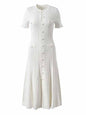 Classic Style Sense Hollow Out Lace Sleeve Dresses