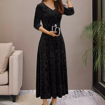 Women's Elegant High-grade Dress Veet Mid-length For Dresses