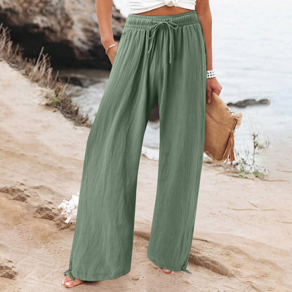 Outside Home Daily Date Pleated Thin Pants