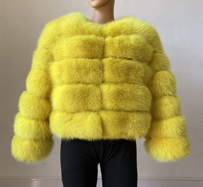 Women's Fur Imitation Fox Faux Long Sleeve Coats