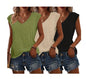 Women's Simple Solid Color Cover Sleeve Loose Blouses