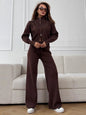 Zipper Knitting Temperament Commute Double Open Suits