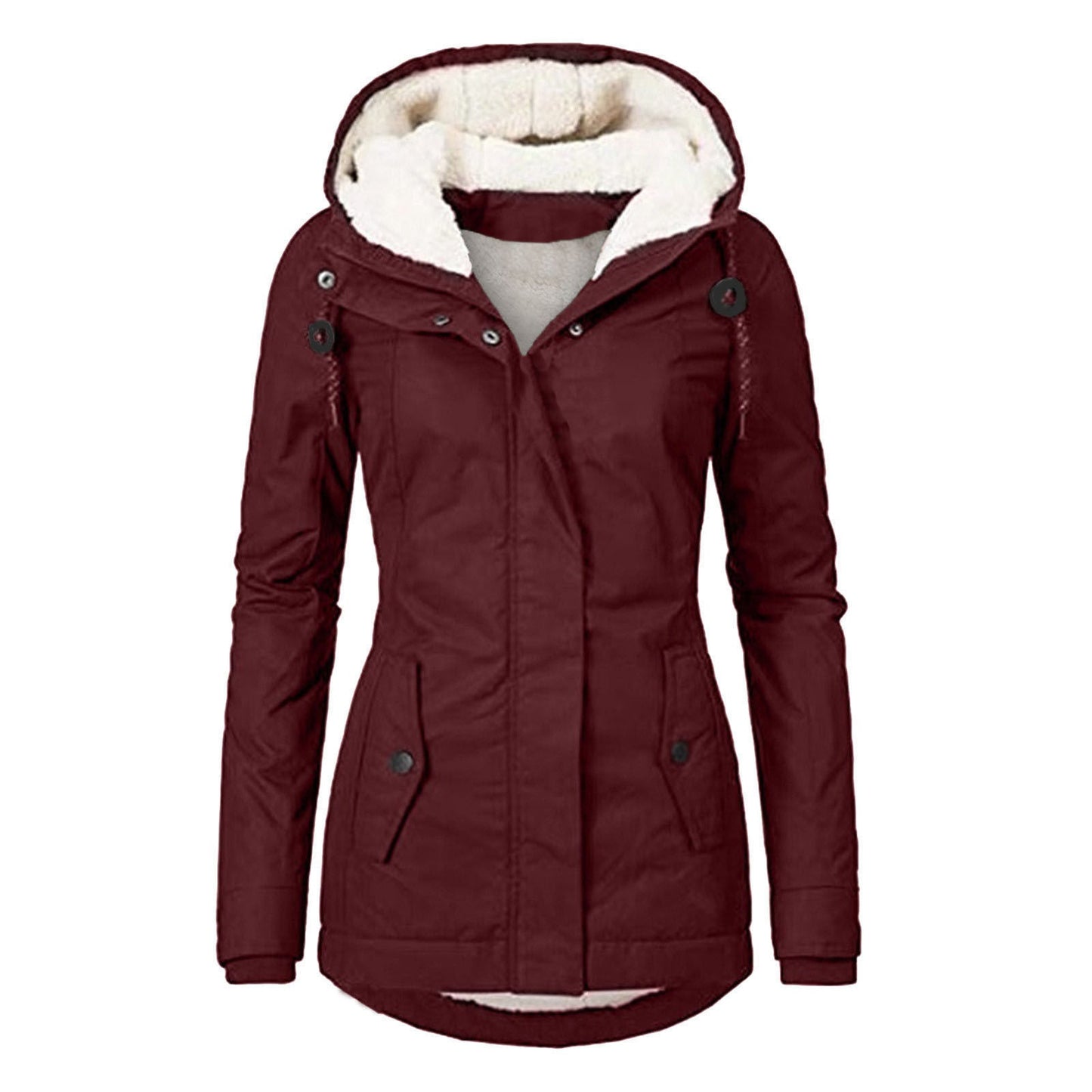Women's Popular Classy Fleece-lined Hooded Warm Coats