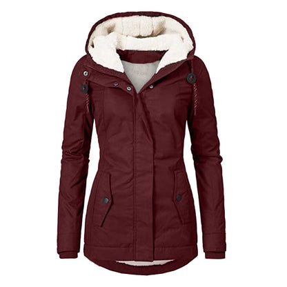 Women's Popular Classy Fleece-lined Hooded Warm Coats