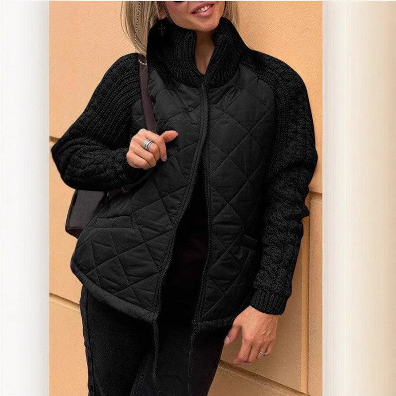 Women's Beautiful Fashion Zipper Stand Collar Coats