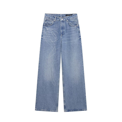 Women's Classy Rhinestone Denim High-waisted Trousers Suits