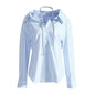Women's Loose Mid-length Striped Long-sleeved Shirt High-grade Halter Blouses