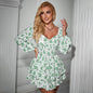 Women's Fashion Sweet Dress Slim Fit Holiday Floral Dresses
