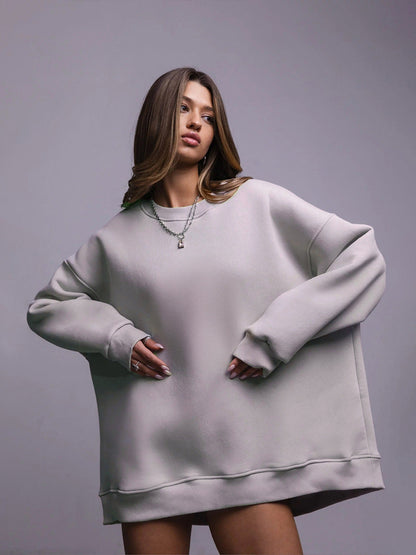 Women's Solid Color Round Neck Winter Polar Sweaters