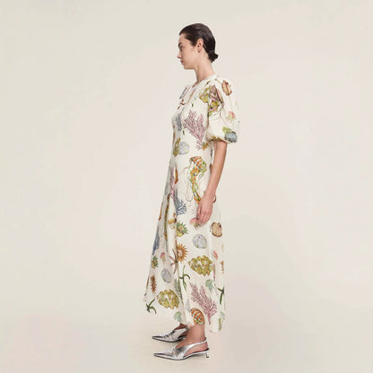 Lantern Sleeve Casual Fashion Round Neck Dresses