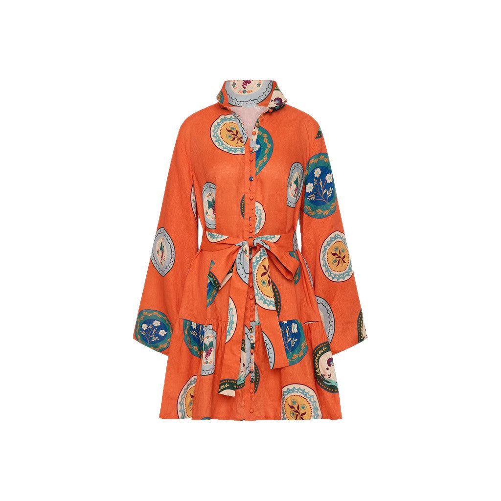 Casual Fashion Linen Shirt Temperament Wild Dresses