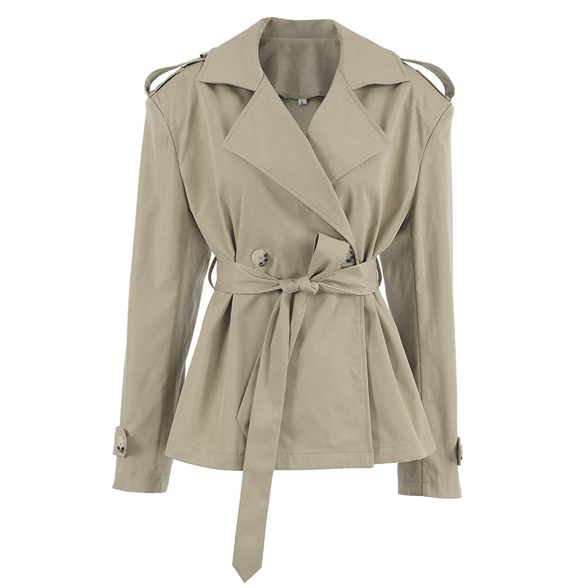 Women's Loose Long Sleeve Trench Design Sense Graceful Coats