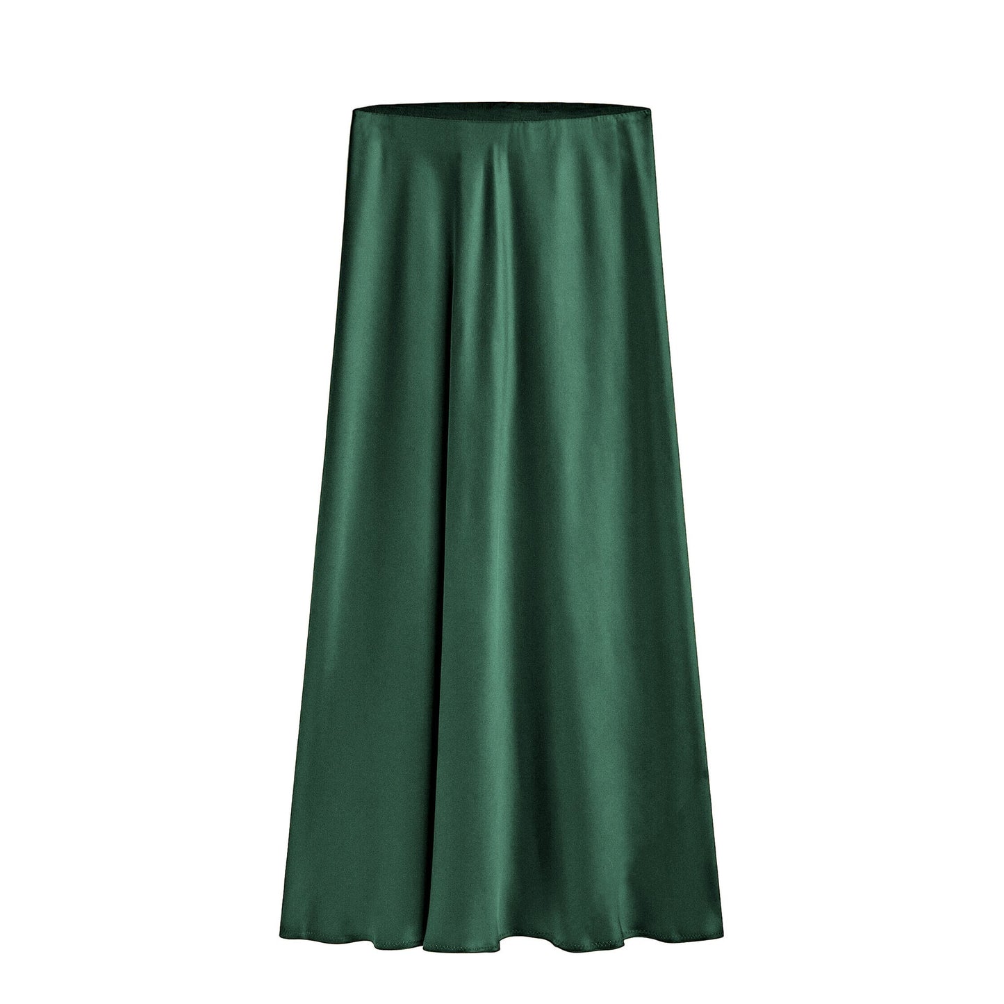 Women's Acetate Satin High Waist Elastic Quality Skirts