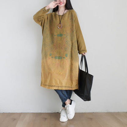 Style Art Mid-length Purple Gradient Dress Sweaters