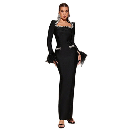 Women's Sleeve Tight Bandage Dress Banquet Elegant Dresses