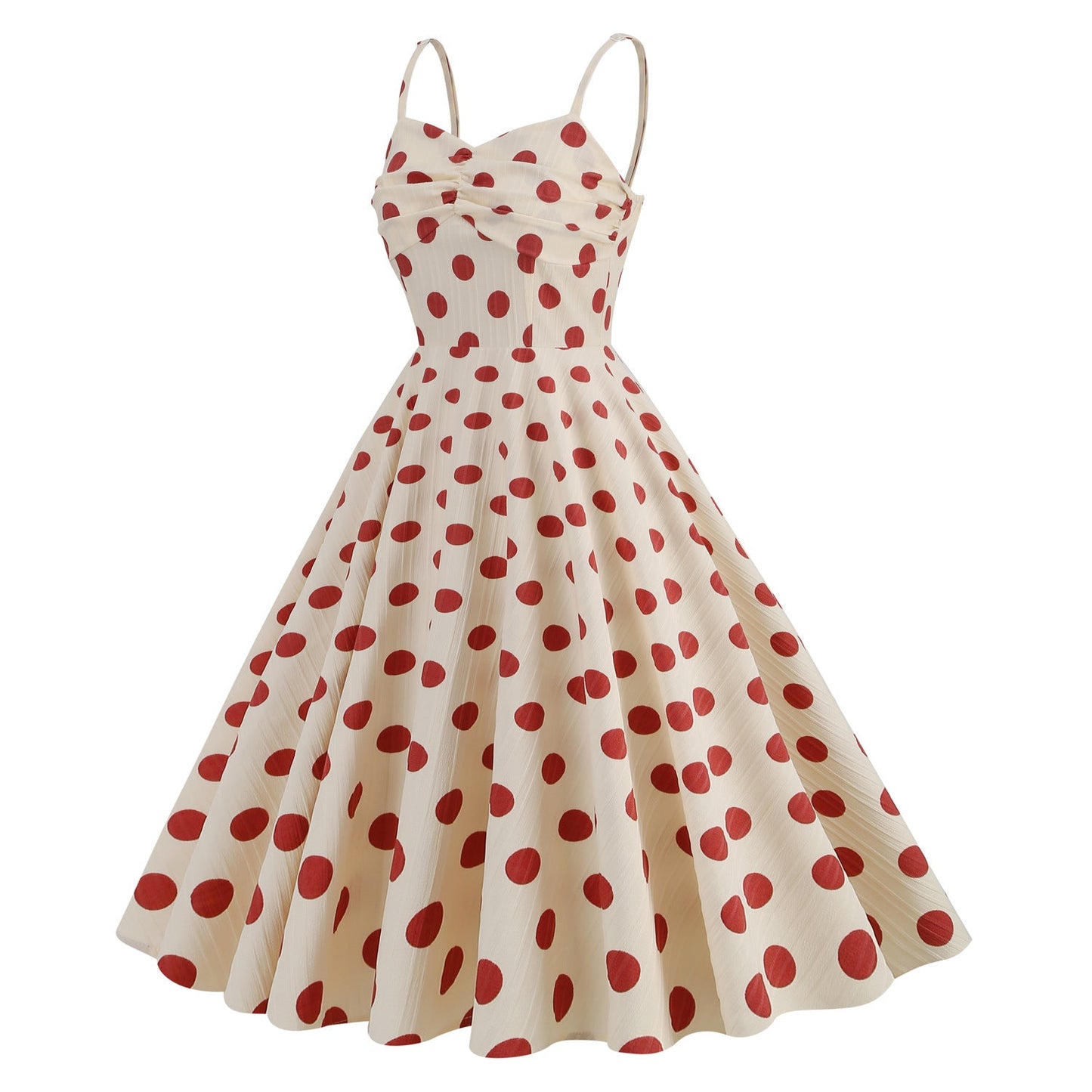 Style Retro Fresh Holiday Big Polka Dresses