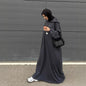 Solid Color Hooded Loose Long Sleeves Dresses