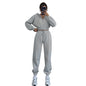 Women's Hooded Zipper Waist Fashion Casual Exercise Suits