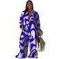 Women's Fashion Printed Loose Long Sleeves Shirt Suits