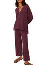 Women's Casual Two-piece Solid Color Fashion Suits
