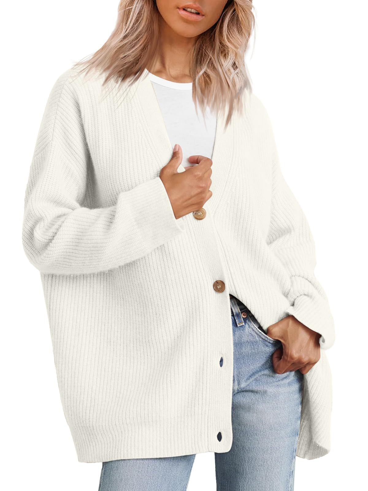Women's Online Simple Knitted Button Solid Color Sweaters