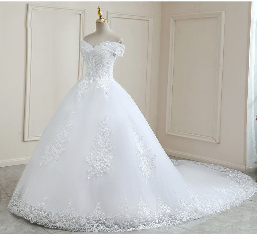 Casual Unique Slimming Trailing Dress Simple Wedding Dresses