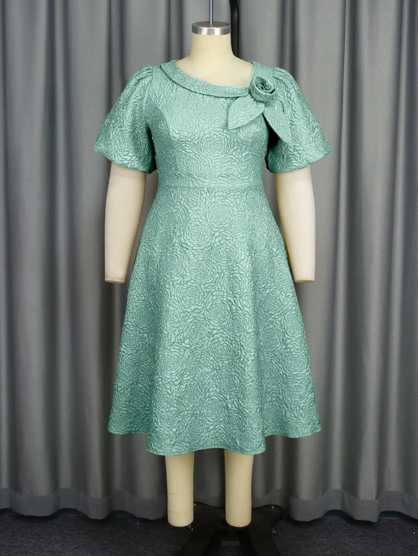 Sleeve High Waist Dress Party Commuter Dresses