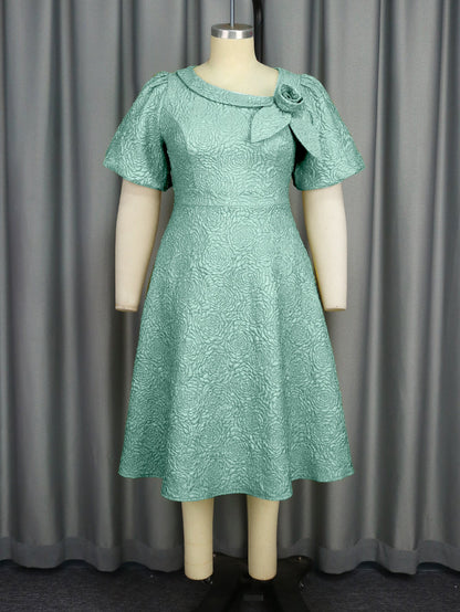 Sleeve High Waist Dress Party Commuter Dresses