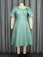 Sleeve High Waist Dress Party Commuter Dresses