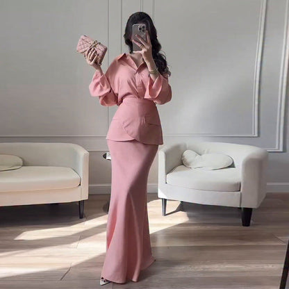 Women's Graceful Fashionable Lapel Long Sleeve Slim Suits