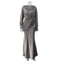 Women's Hot Elegant Graceful Satin Long-sleeved Two-piece Tops